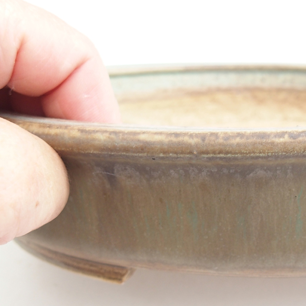 Ceramiczna miska do bonsai 23 x 19,5 x 4,5 cm, zielona