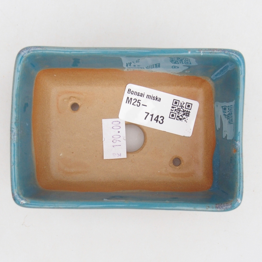 Ceramiczna miska do bonsai 10,5 x 7,5 x 4,5 cm, kolor niebieski