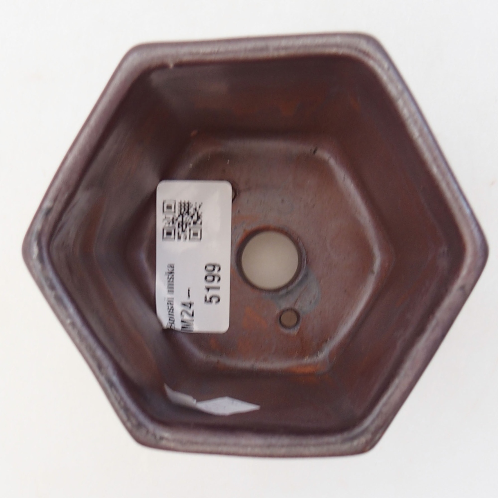 Ceramiczna miska bonsai 9 x 8 x 8 cm, kolor metaliczny