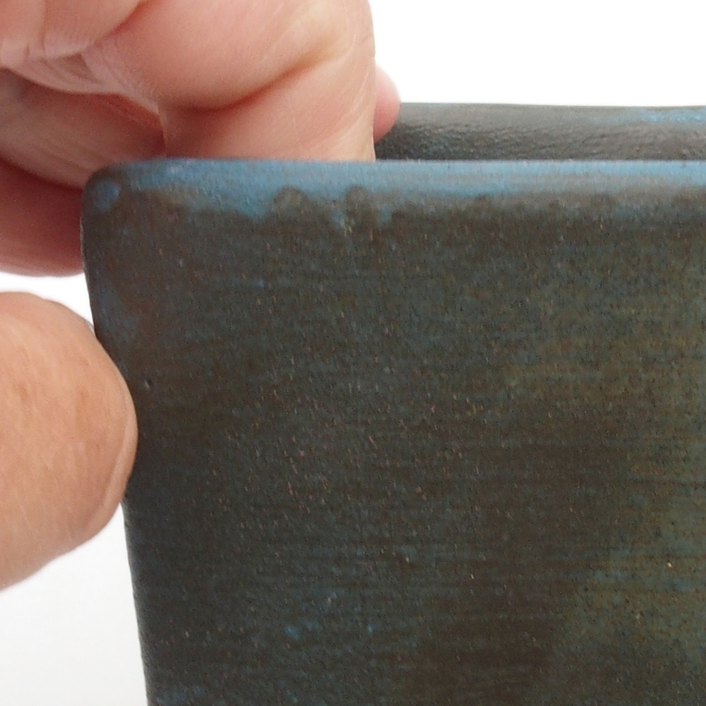 Ceramiczna miska bonsai 8,5 x 8,5 x 8,5 cm, kolor niebieski