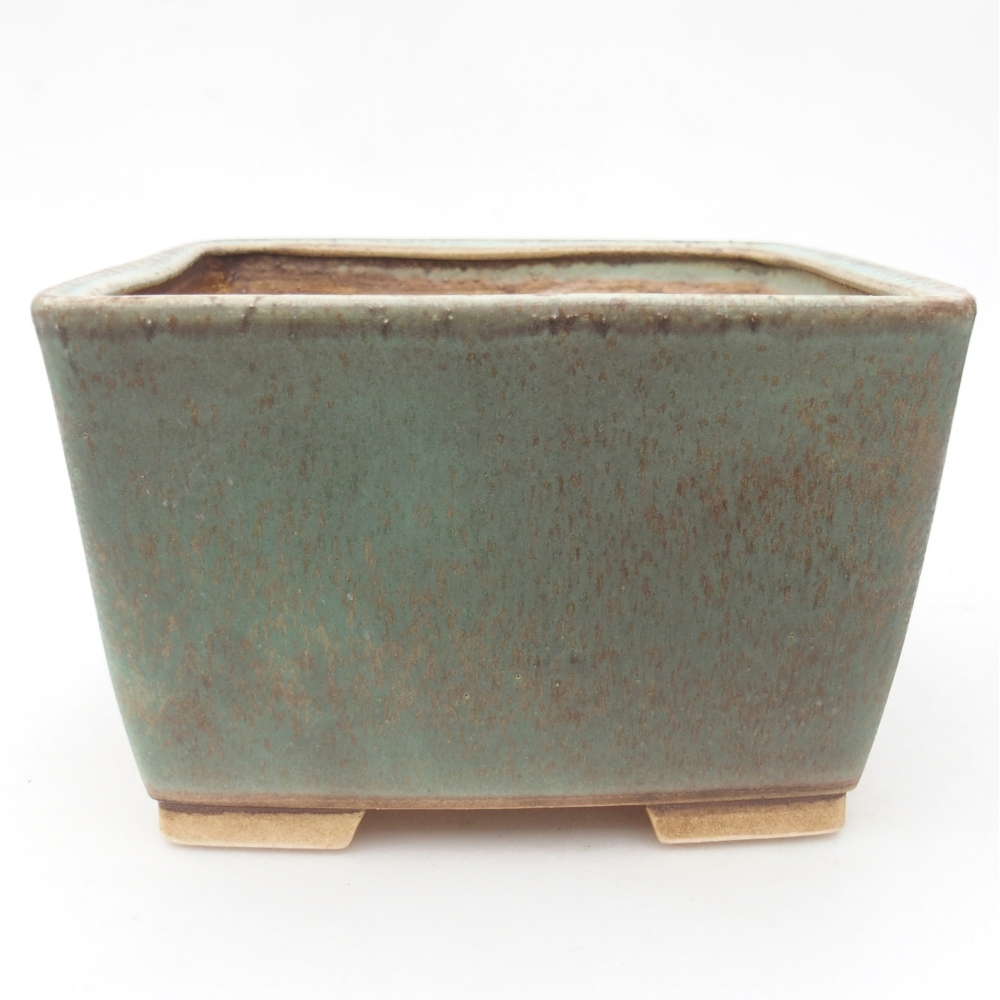 Ceramiczna miska na bonsai 16 x 16 x 10 cm, zielona