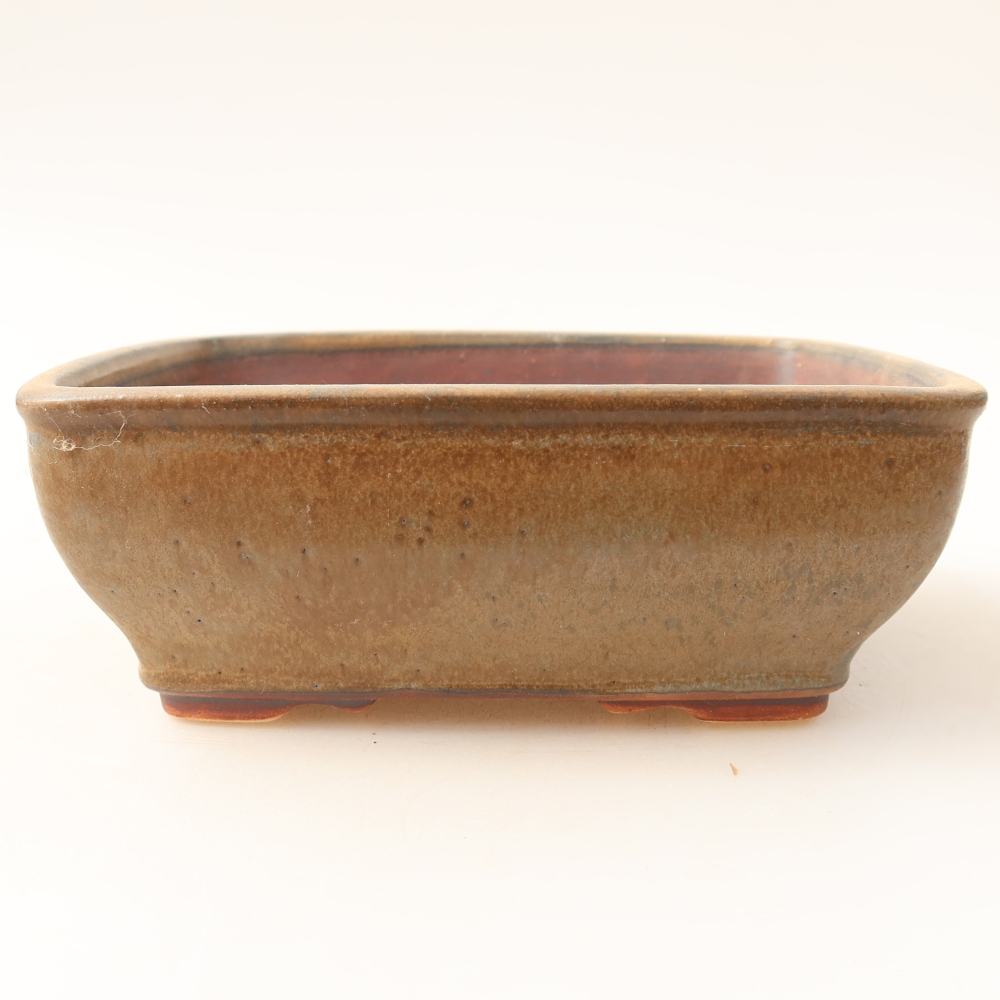 Ceramiczna miska do bonsai 15 x 12,5 x 5,5 cm, kolor brązowy
