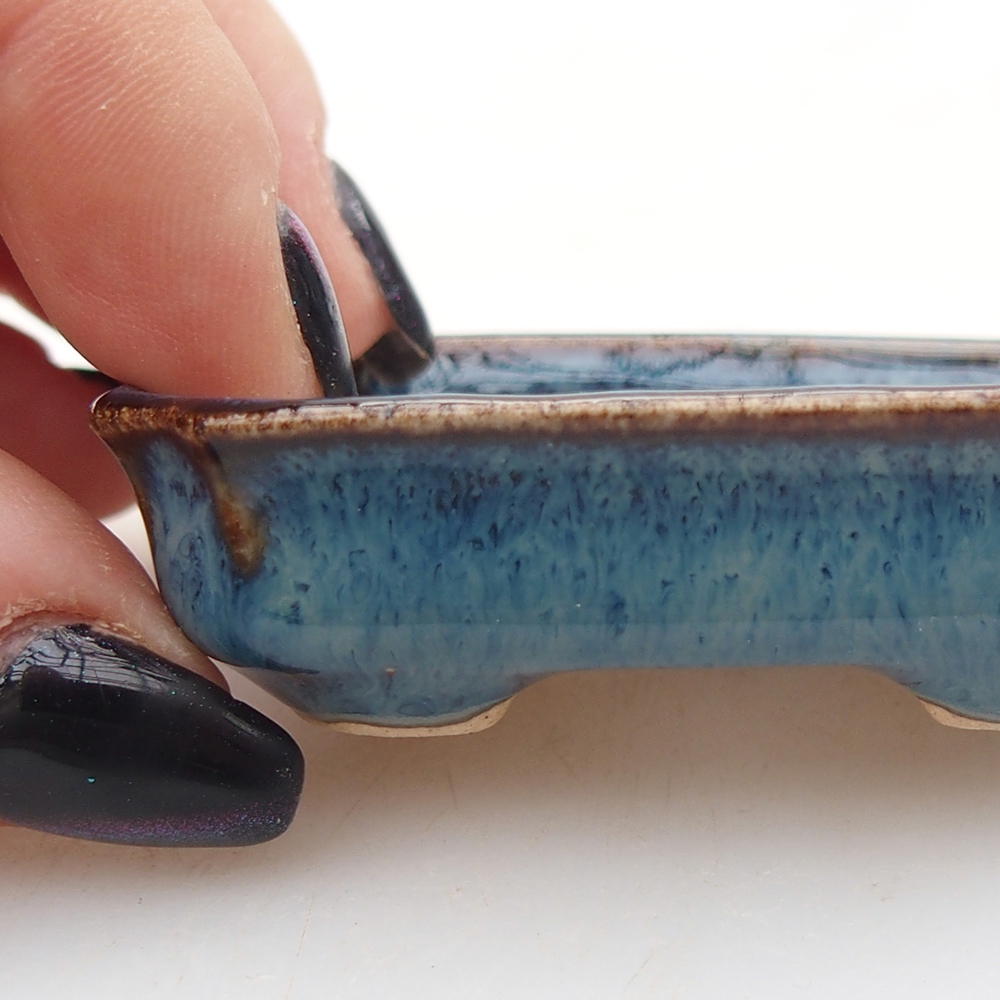 Mini miska do bonsai 6 x 4 x 1,5 cm, kolor niebieski