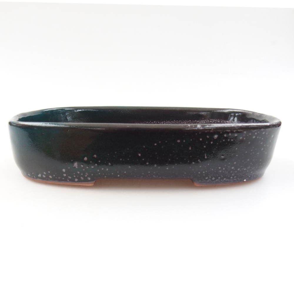 Ceramiczna miska bonsai 16 x 11 x 3,5 cm, kolor zielony