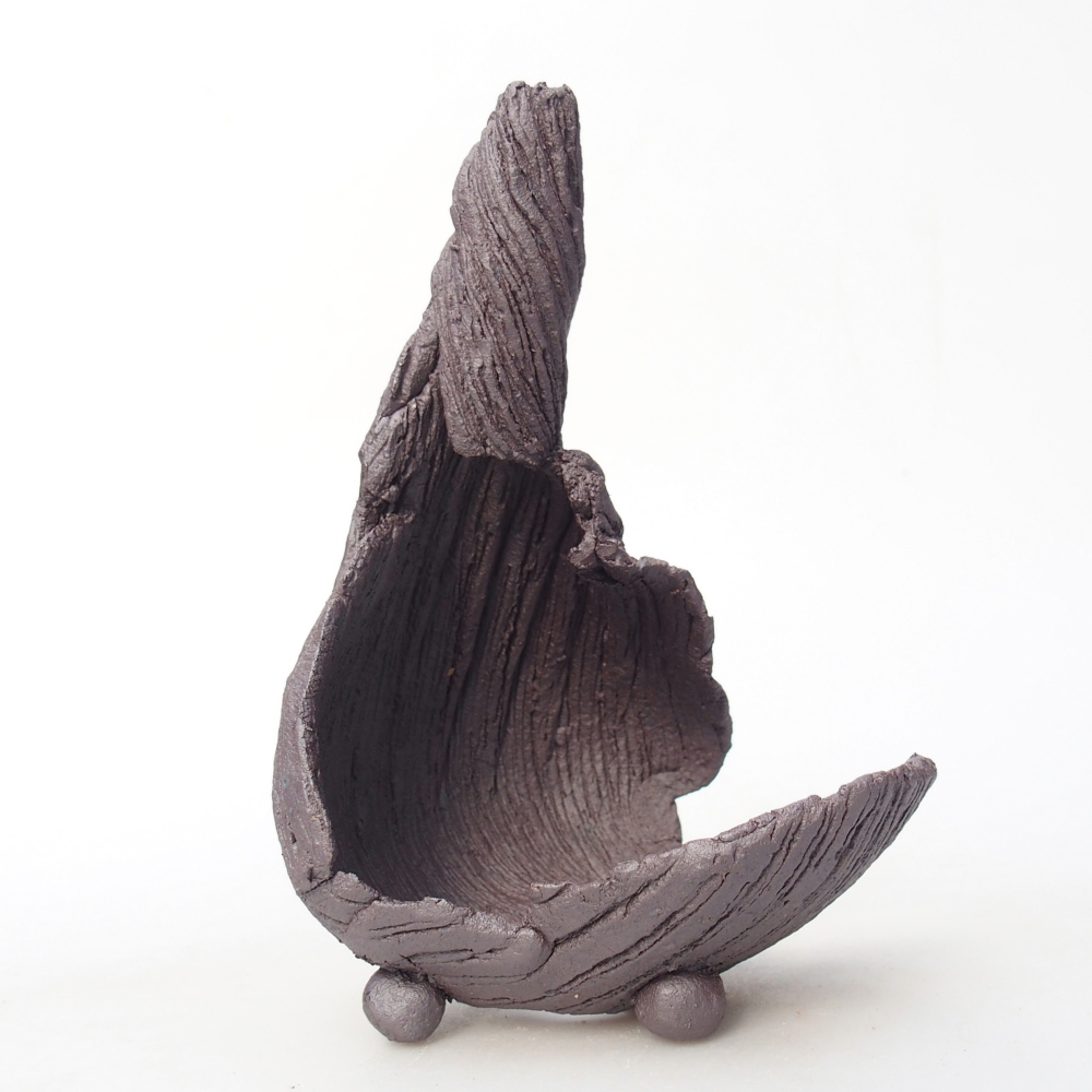 Muszla ceramiczna 8 x 9 x 14 cm, kolor metaliczny