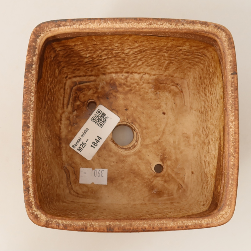Ceramiczna miska do bonsai 13 x 13 x 8 cm, kolor różowy