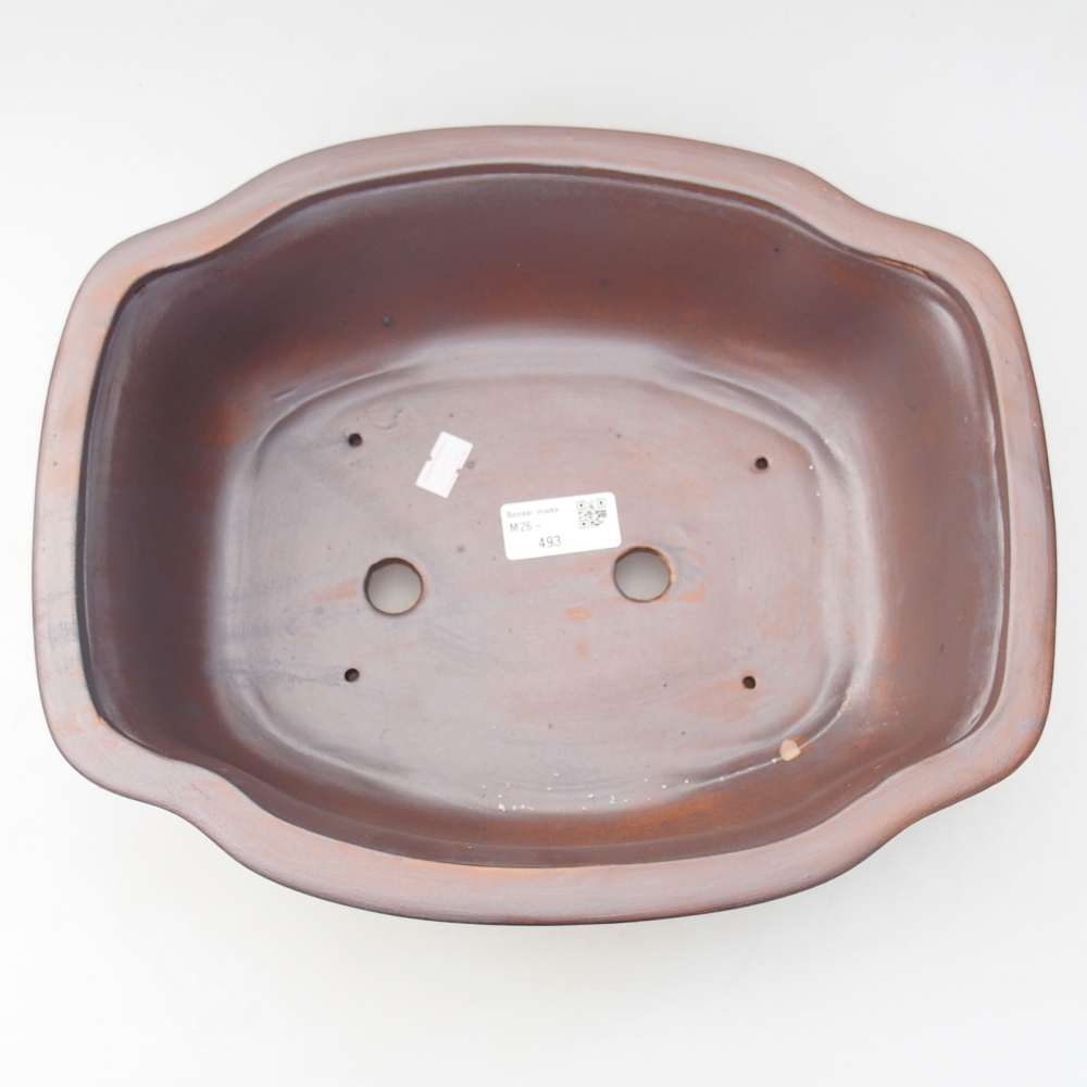 Ceramiczna miska bonsai 30 x 25 x 10 cm, kolor metaliczny