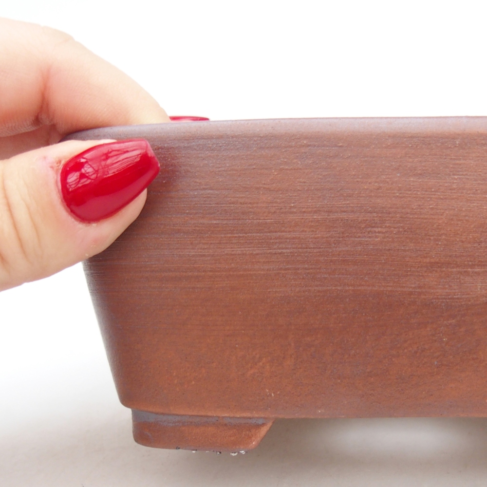 Ceramiczna miska do bonsai 13,5 x 10,5 x 6 cm, kolor metaliczny