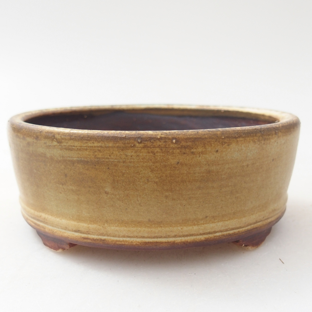 Ceramiczna miska na bonsai 9 x 9 x 3,5 cm, zielona
