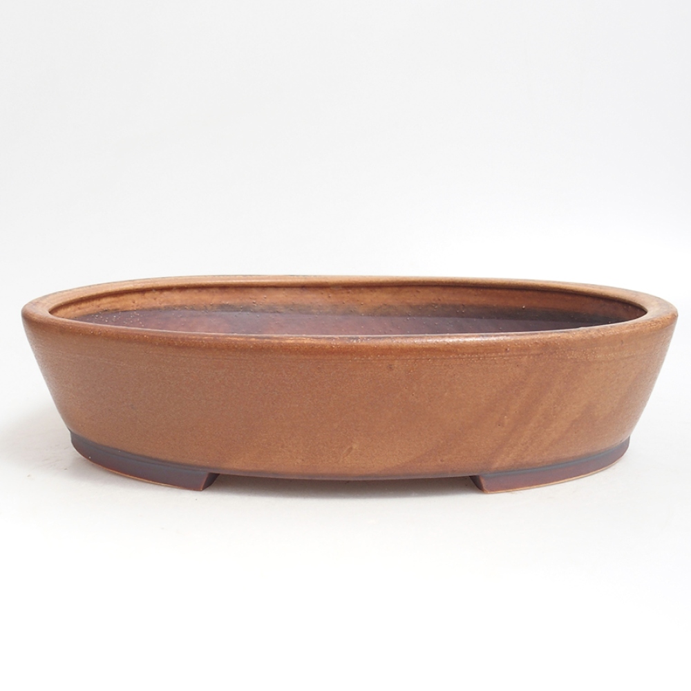 Ceramiczna miska do bonsai  28,5 x 24,5 x 6  cm, kolor brązowy