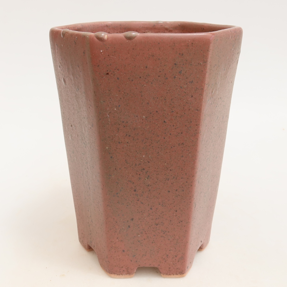 Ceramiczna miska do bonsai 13 x 12 x 17 cm, kolor różowy