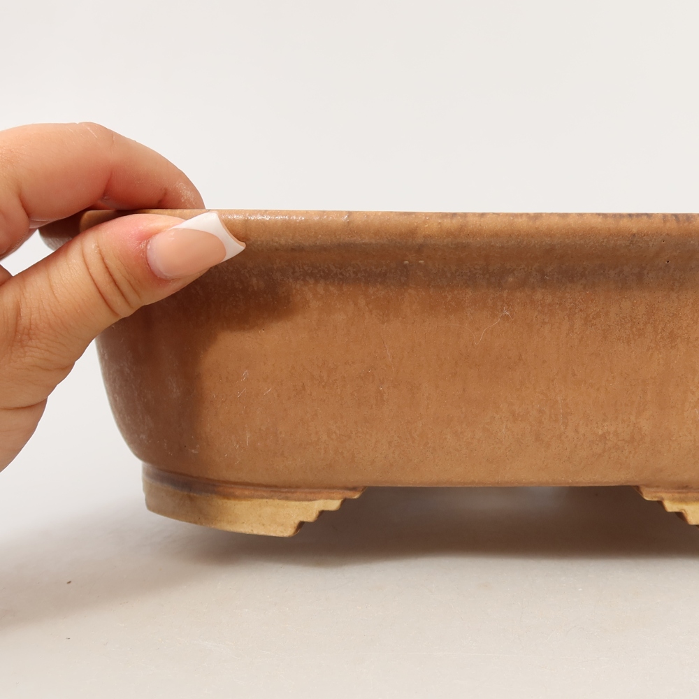 Ceramiczna miska do bonsai 25 x 21,5 x 7,5 cm, kolor różowy