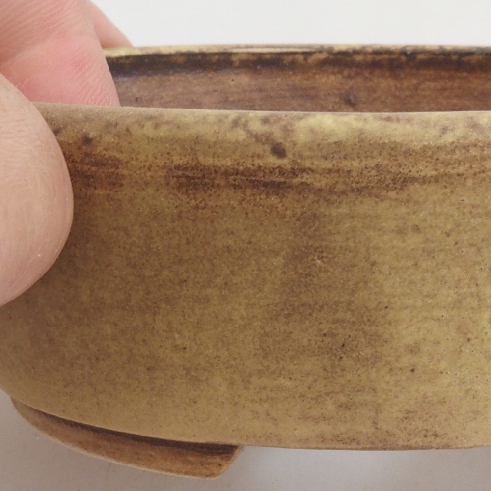Ceramiczna miska do bonsai 9,5 x 8 x 3 cm, kolor Żółty