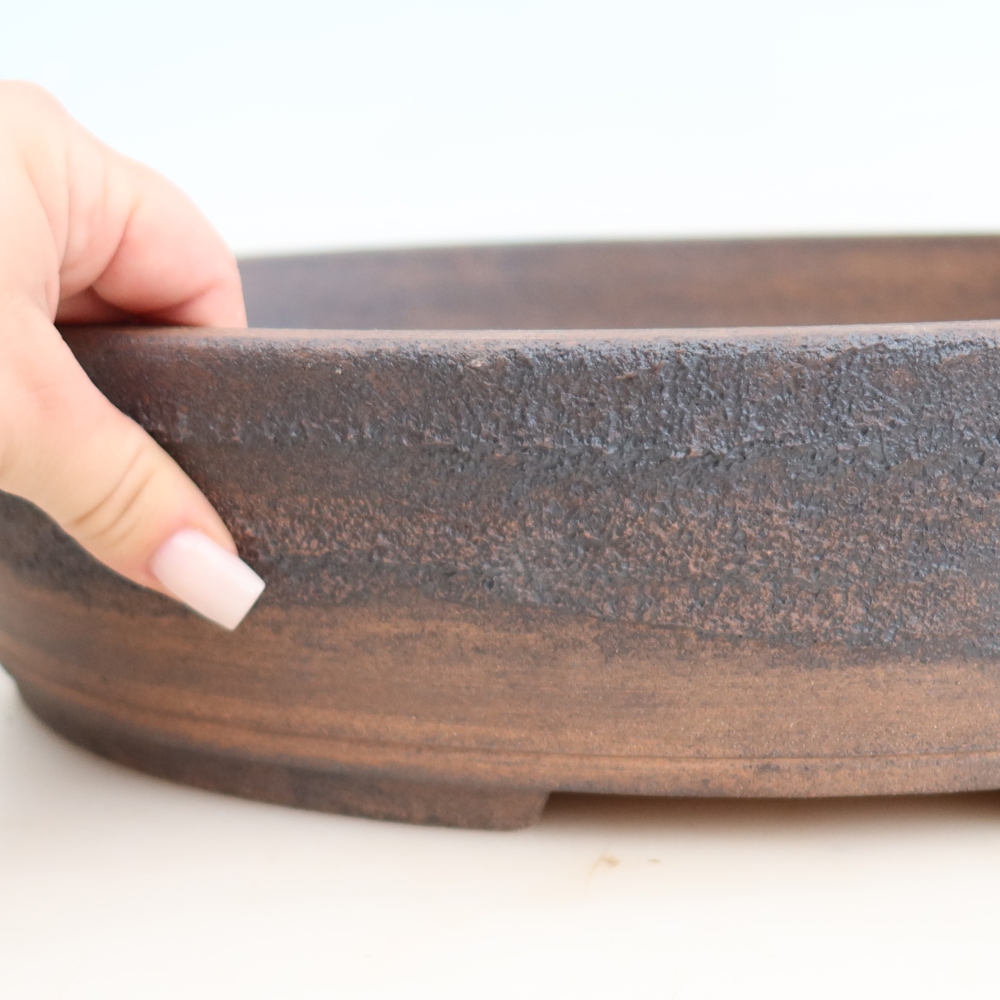 Ceramiczna miska do bonsai 38 x 30 x 8,5 cm, kolor brązowy