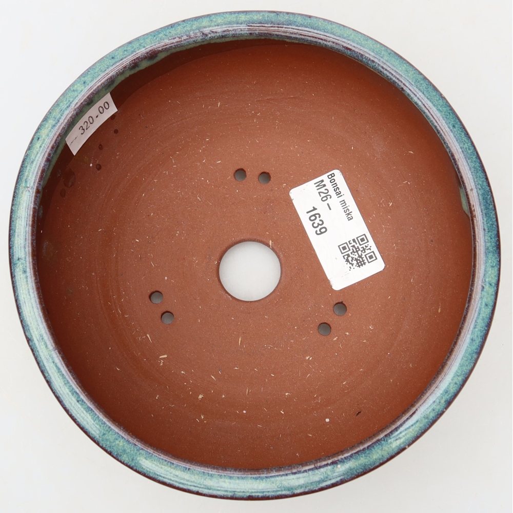 Ceramiczna miska do bonsai 15 x 15 x 5,5 cm, kolor niebieski