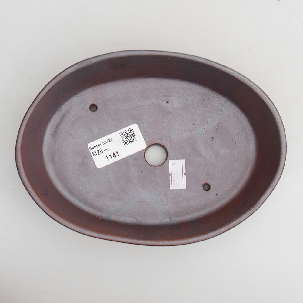 Ceramiczna miska do bonsai 18,5 x 13 x 4 cm, kolor metaliczny