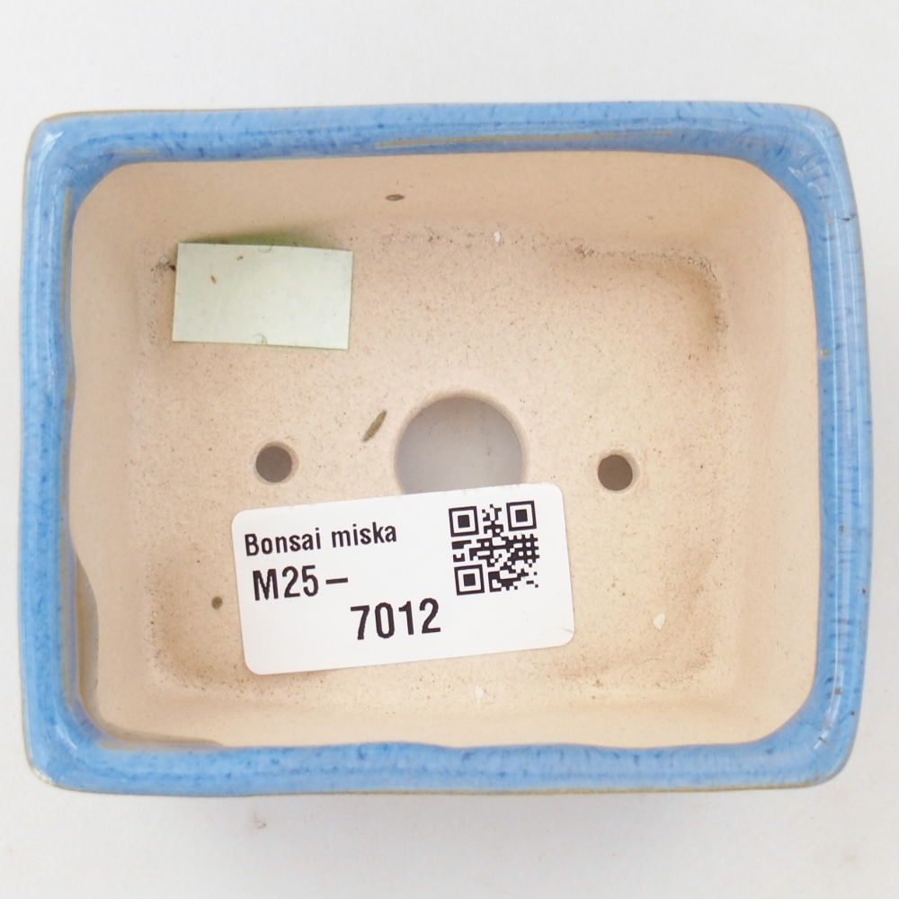 Ceramiczna miska na bonsai 9 x 7 x 4 cm, kolor niebieski