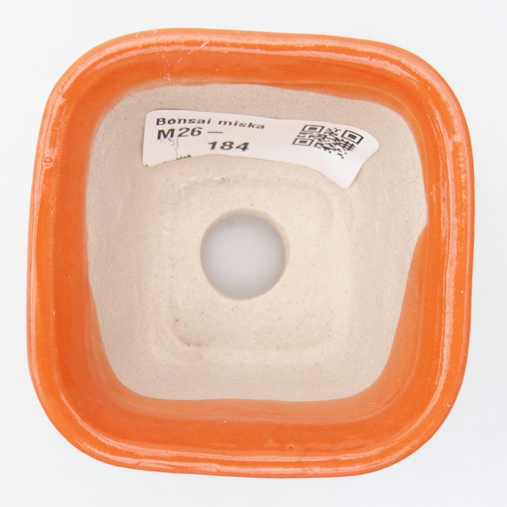 Mini miska do bonsai 6,5 x 6,5 x 4,5 cm, pomarańczowa