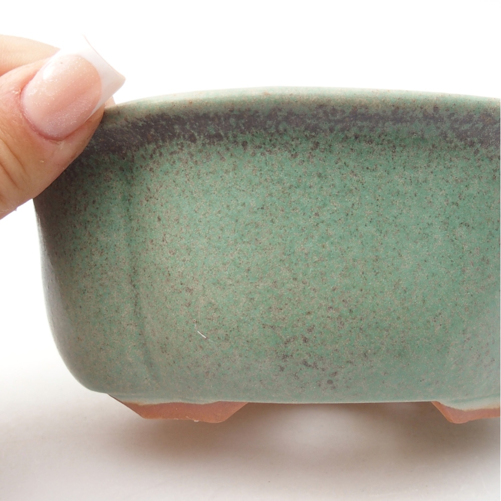 Ceramiczna miska do bonsai 13,5 x 11 x 5,5 cm, zielona