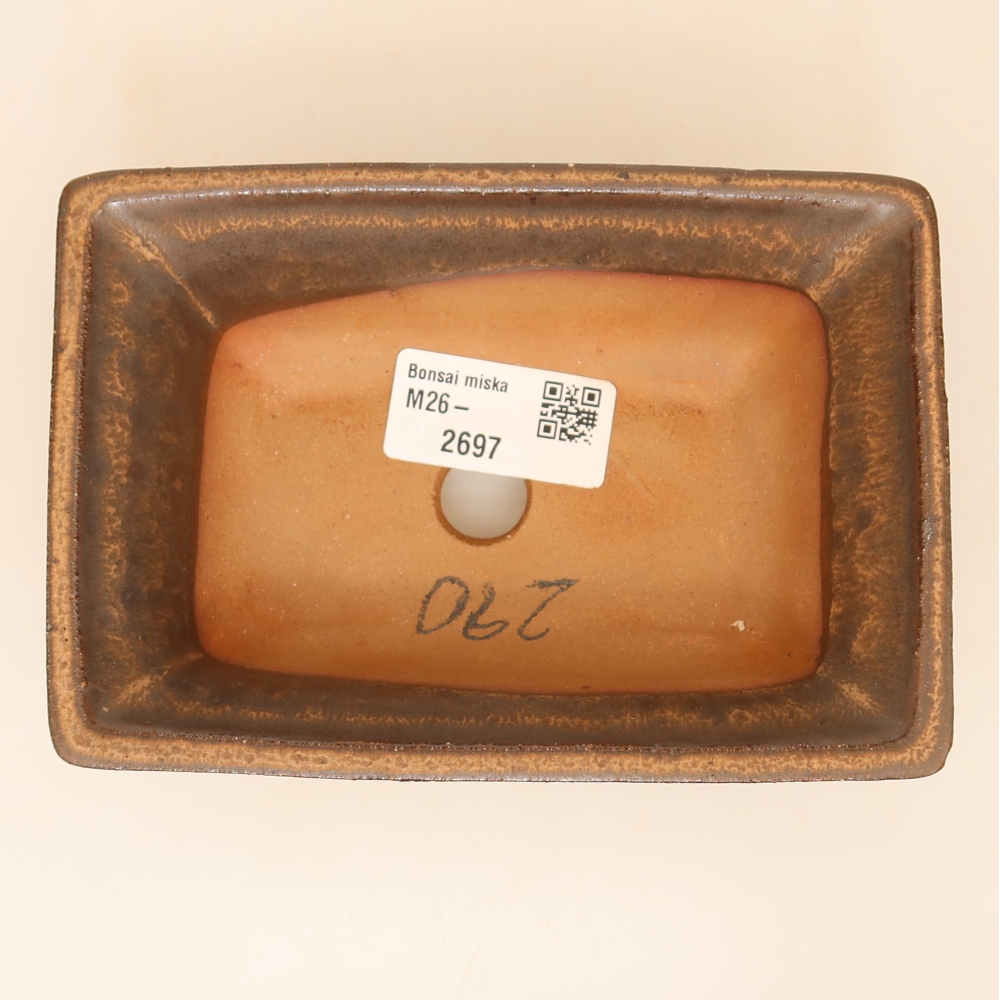 Ceramiczna miska  14,5 x 10 x 5 cm, kolor brązowy