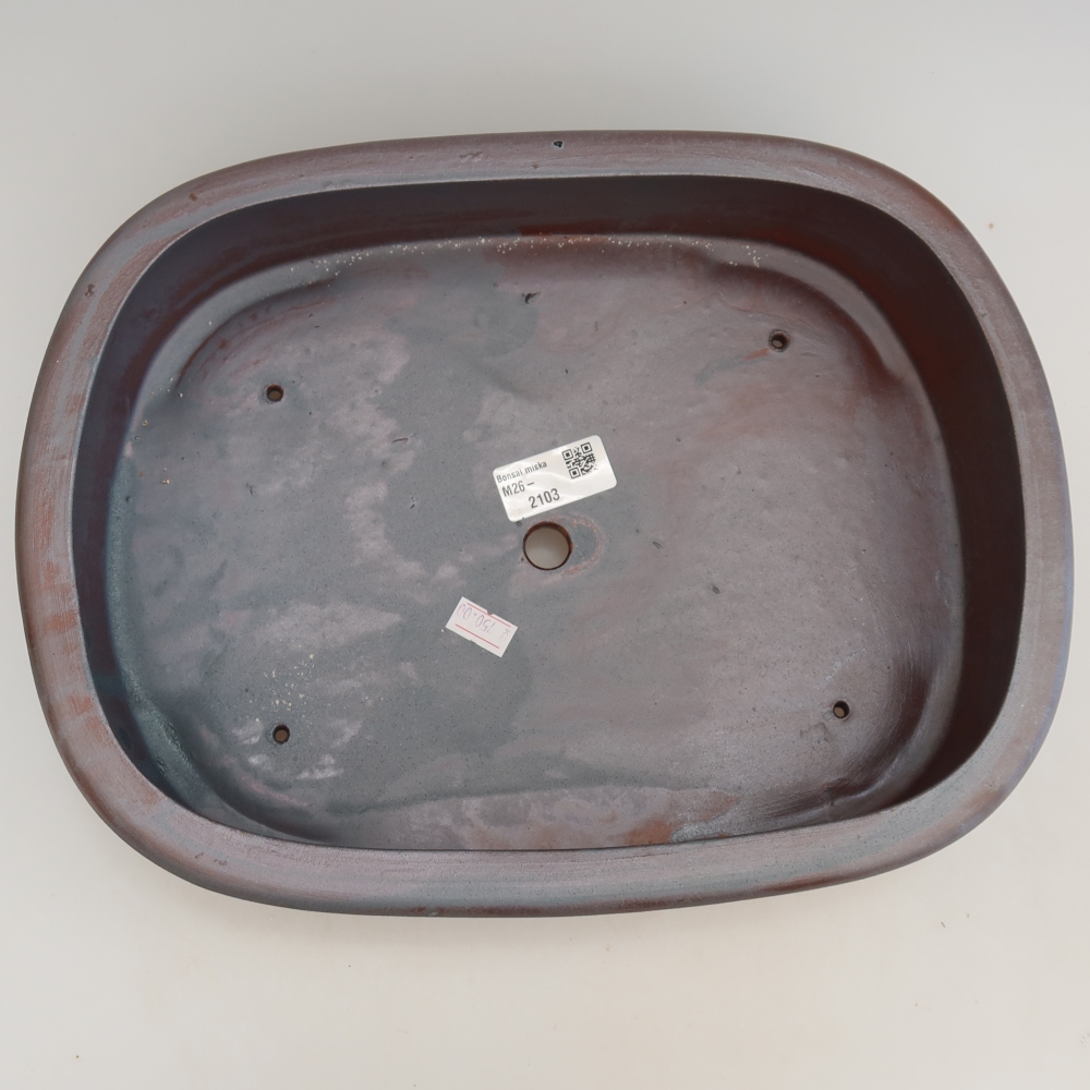 Ceramiczna doniczka do bonsai 31,5 x 24 x 8 cm, kolor metaliczny
