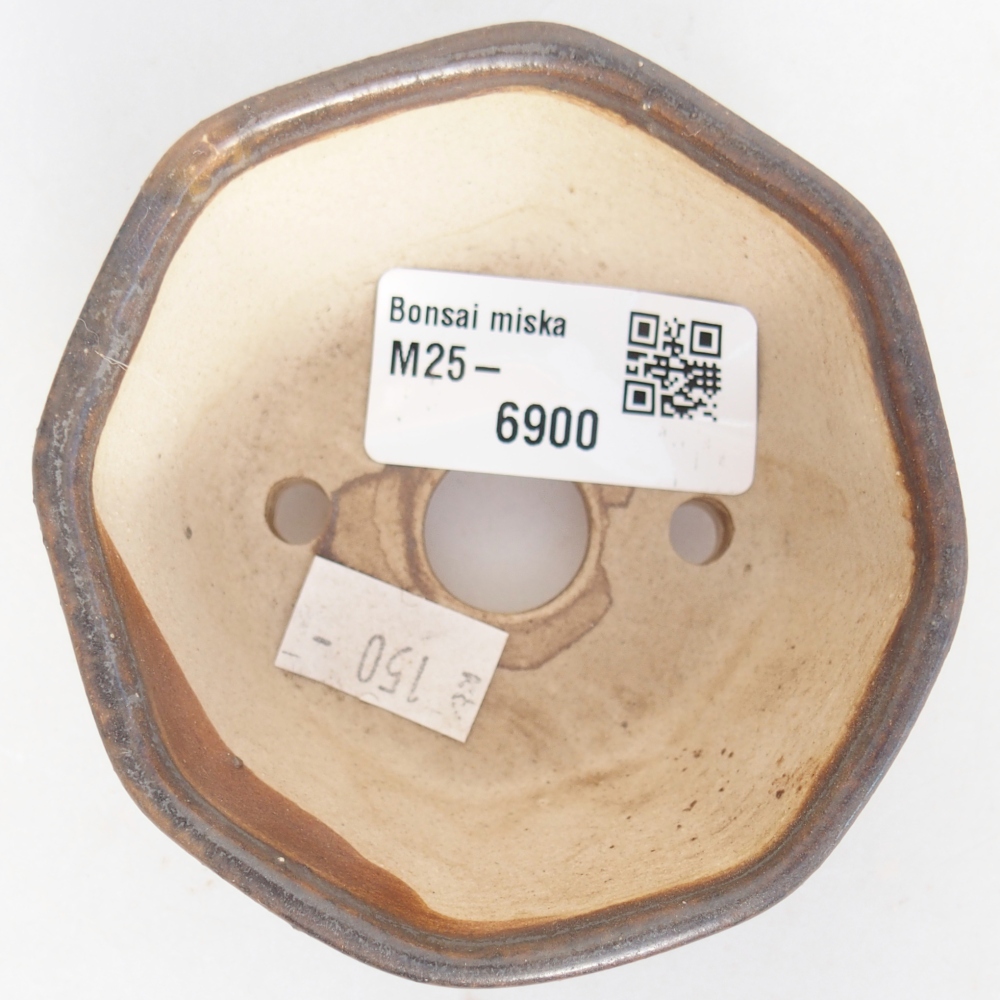 Ceramiczna miska do bonsai 8 x 7,5 x 4 cm, brązowa