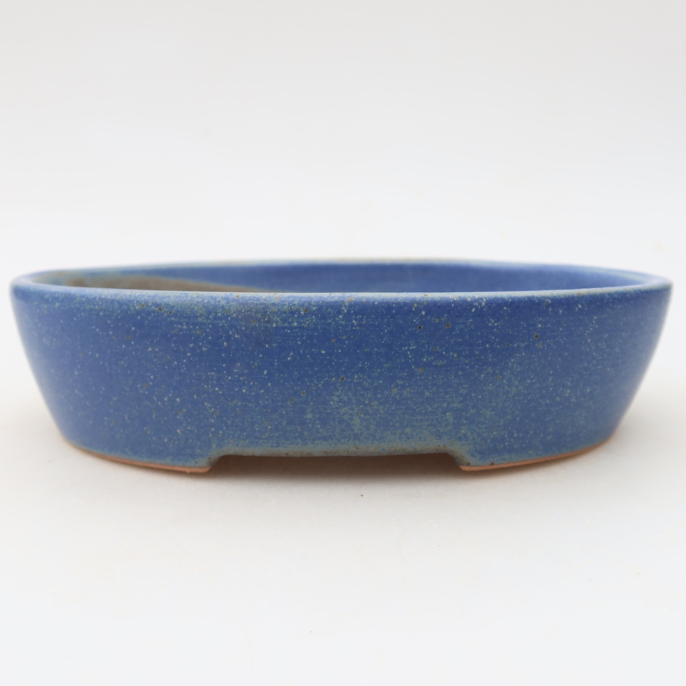 Ceramiczna miska do bonsai 17 x 14 x 4 cm, kolor niebieski