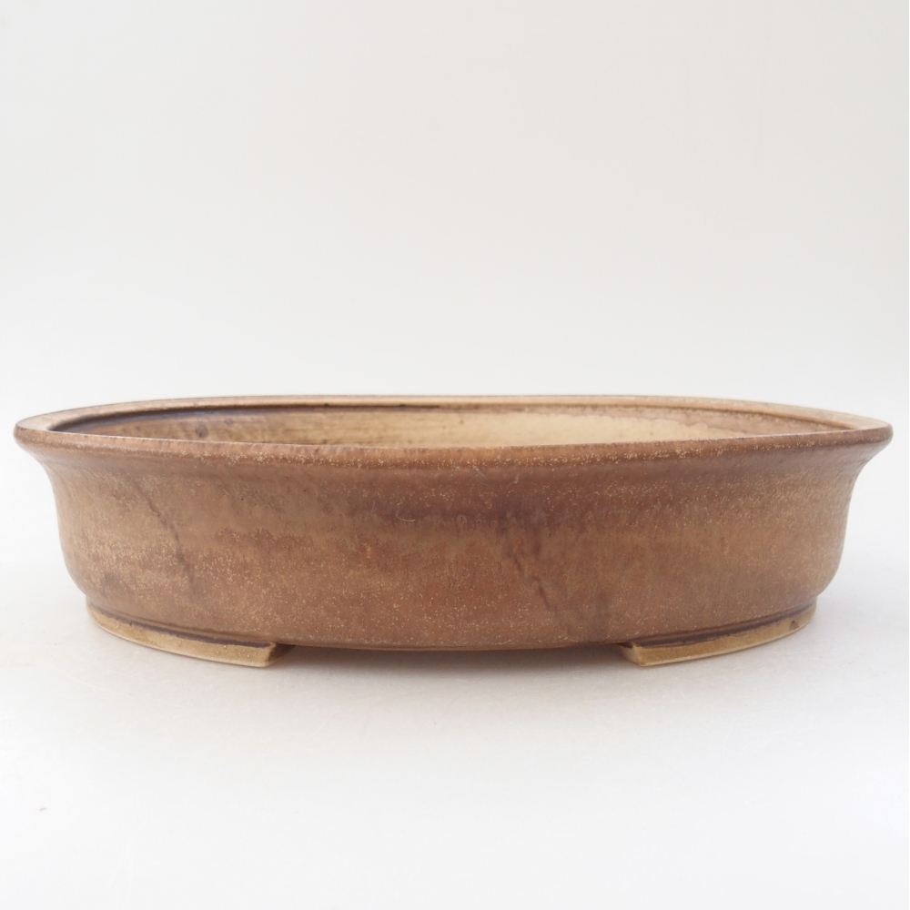 Ceramiczna miska na bonsai 26,5 x 23,5 x 5,5 cm, kolor beżowy