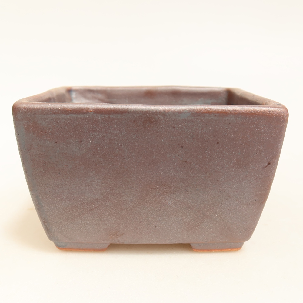Ceramiczna miska do bonsai 10,5 x 10,5 x 6,5 cm, kolor metaliczny