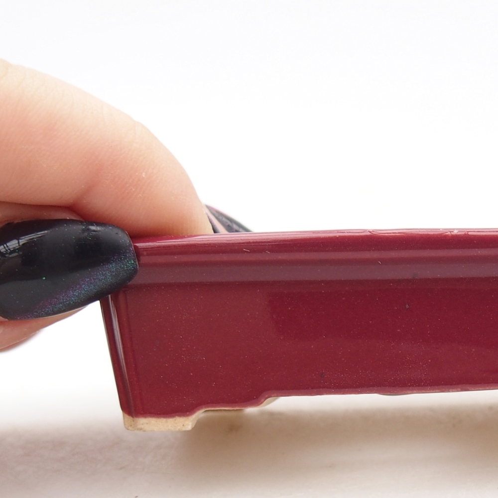 Mini miska do bonsai 7,5 x 5 x 2 cm, bordowa