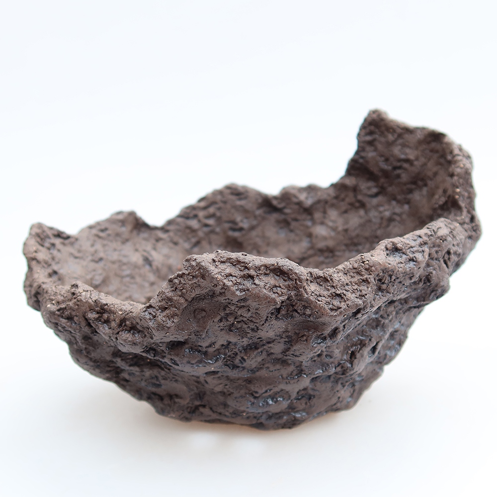 Ceramiczna skorupa 14 x 12 x 11 cm, kolor brązowy