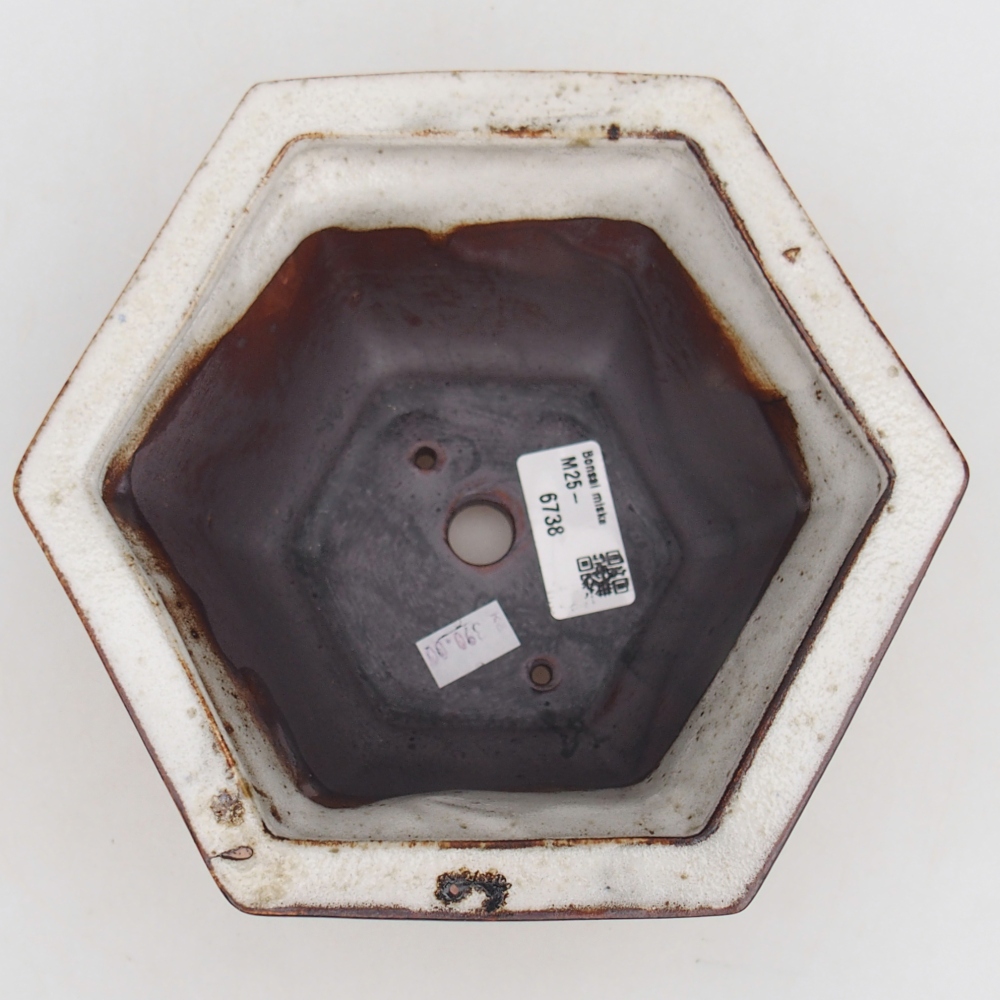 Ceramiczna miska do bonsai 18,5 x 16,5 x 9 cm, biała