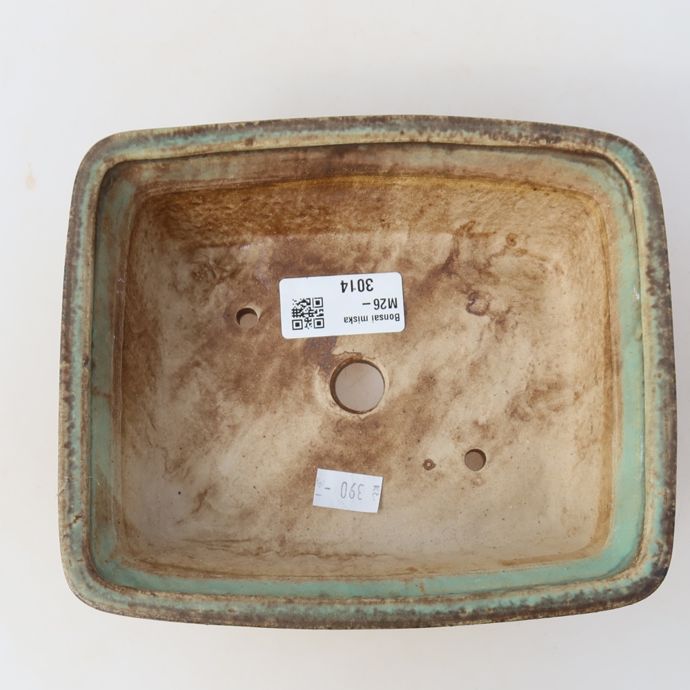 Ceramiczna miseczka do bonsai 17,5 x 14,5 x 5 cm, kolor brązowy