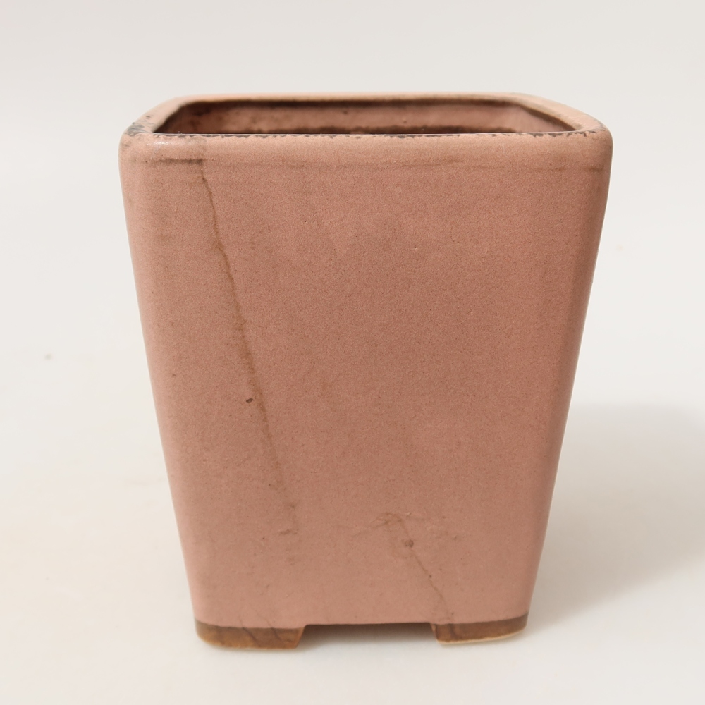 Ceramiczna miska do bonsai 10,5 x 10,5 x 12 cm, kolor różowy