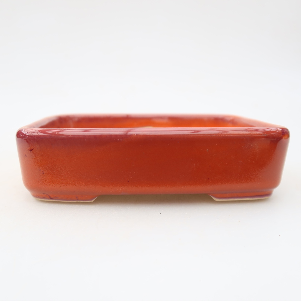 Ceramiczna miska do bonsai 12,5 x 9 x 3,5 cm, pomarańczowa