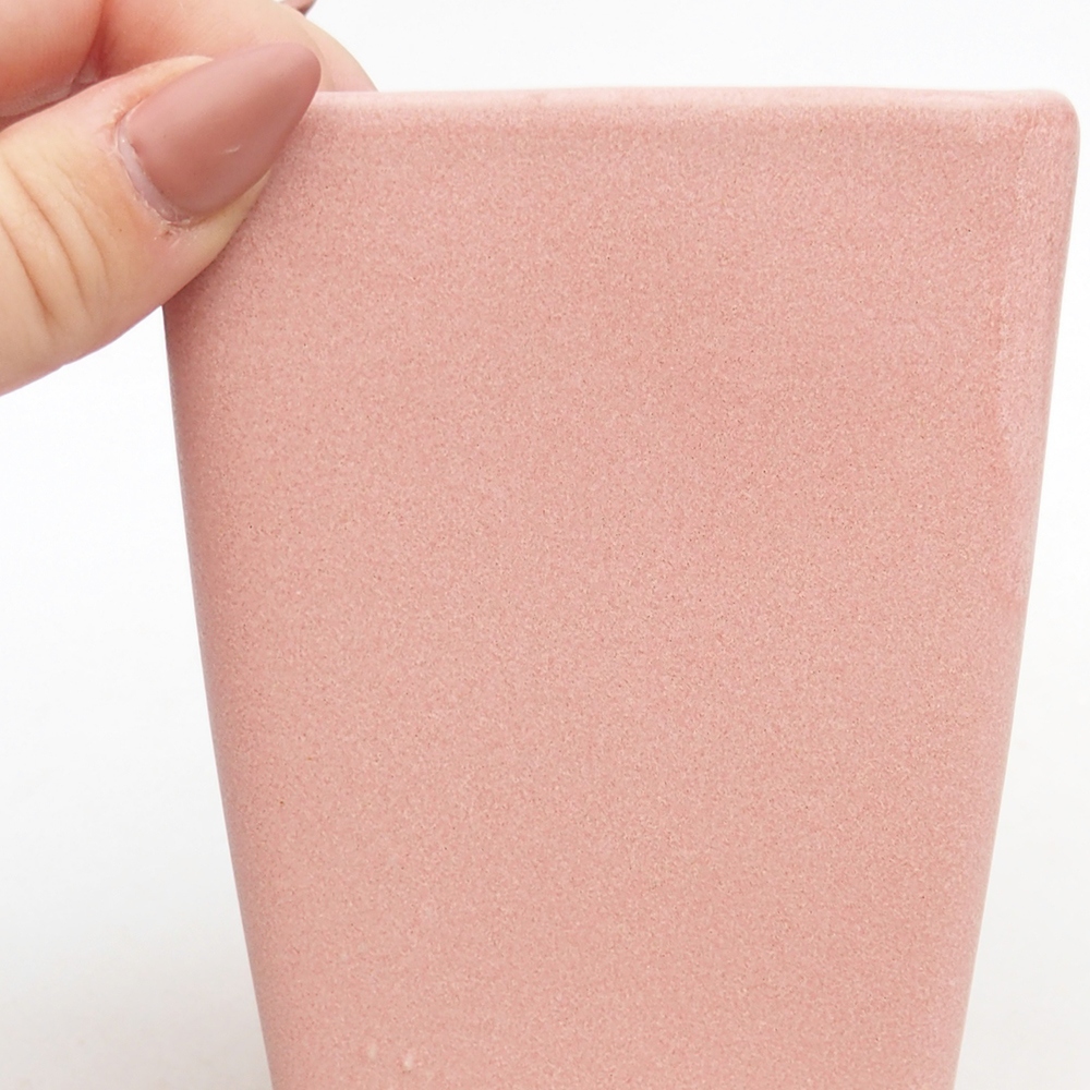 Ceramiczna miska na bonsai 8,5 x 8,5 x 11,5 cm, różowa