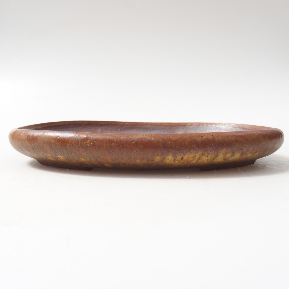 Ceramiczna miska bonsai 22 x 16,5 x 3 cm, kolor brązowy