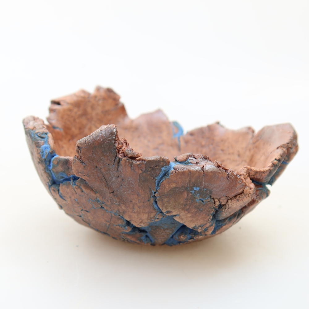 Ceramiczna skorupka 9 x 9 x 5 cm, kolor niebieski