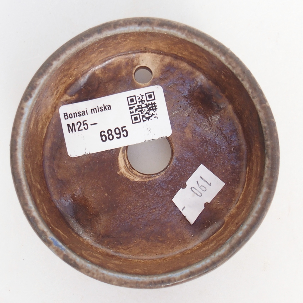 Ceramiczna miska na bonsai 9 x 9 x 3,5 cm, kolor niebieski