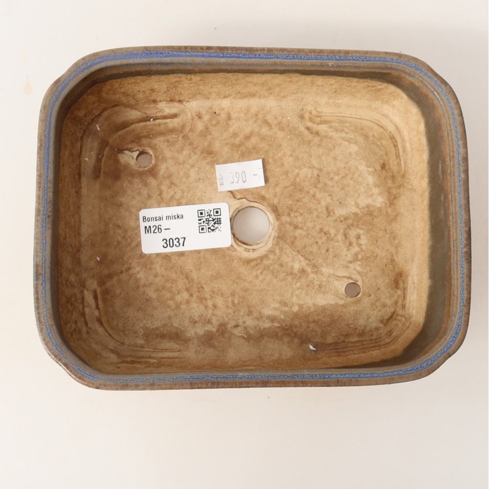 Ceramiczna miska do bonsai 18 x 14 x 4,5 cm, kolor niebieski