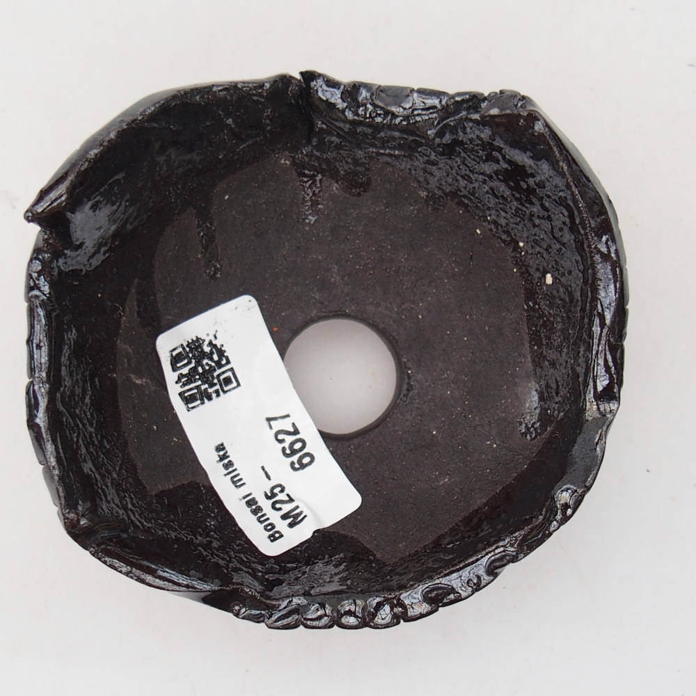 Ceramiczna muszla 8,5 x 8 x 5 cm, kolor czarny