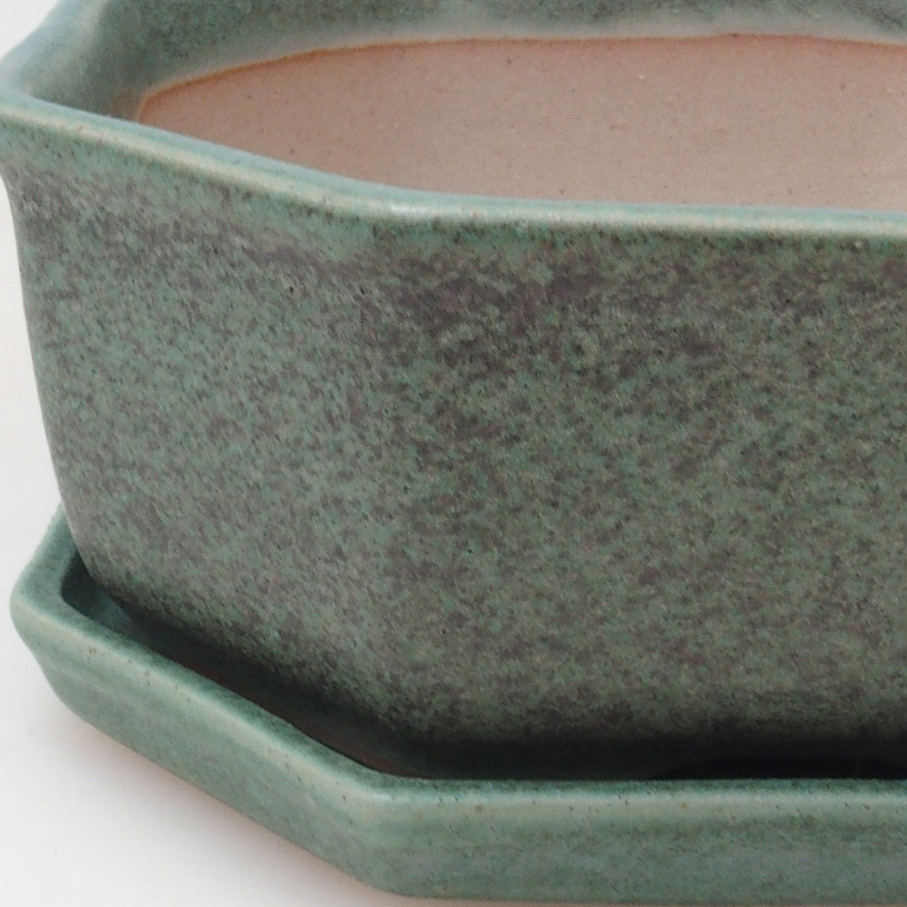 Bonsai bowl + spodek H01 - 12x9x5 cm