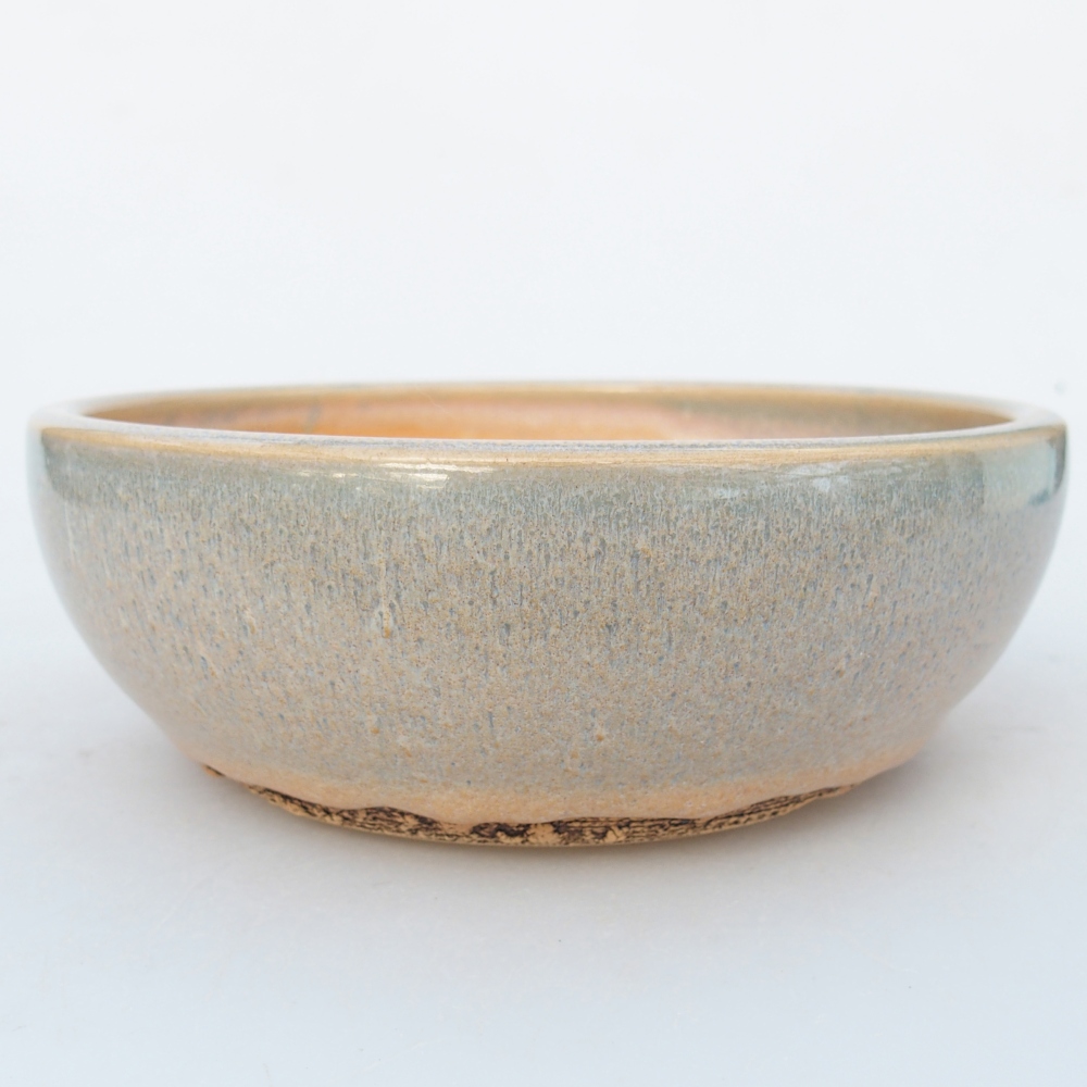 Ceramiczna miska do bonsai 15 x 15 x 5 cm, zielono-brązowa