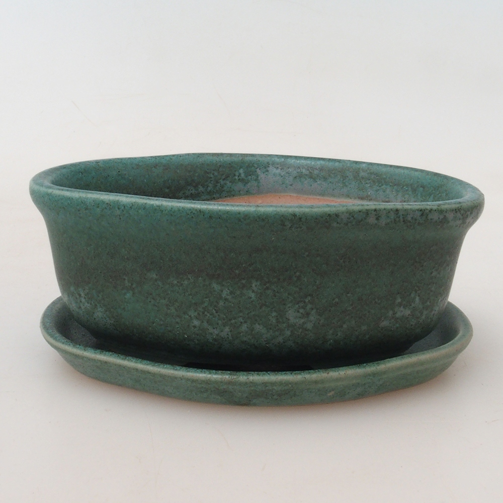 Bonsai bowl + spodek H01 - 12x9x5 cm