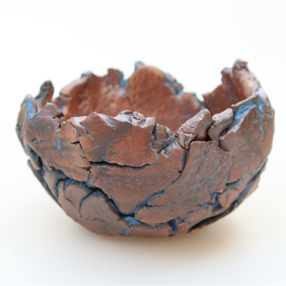 Ceramiczna skorupka 10,5 x 10 x 7,5 cm, kolor niebieski