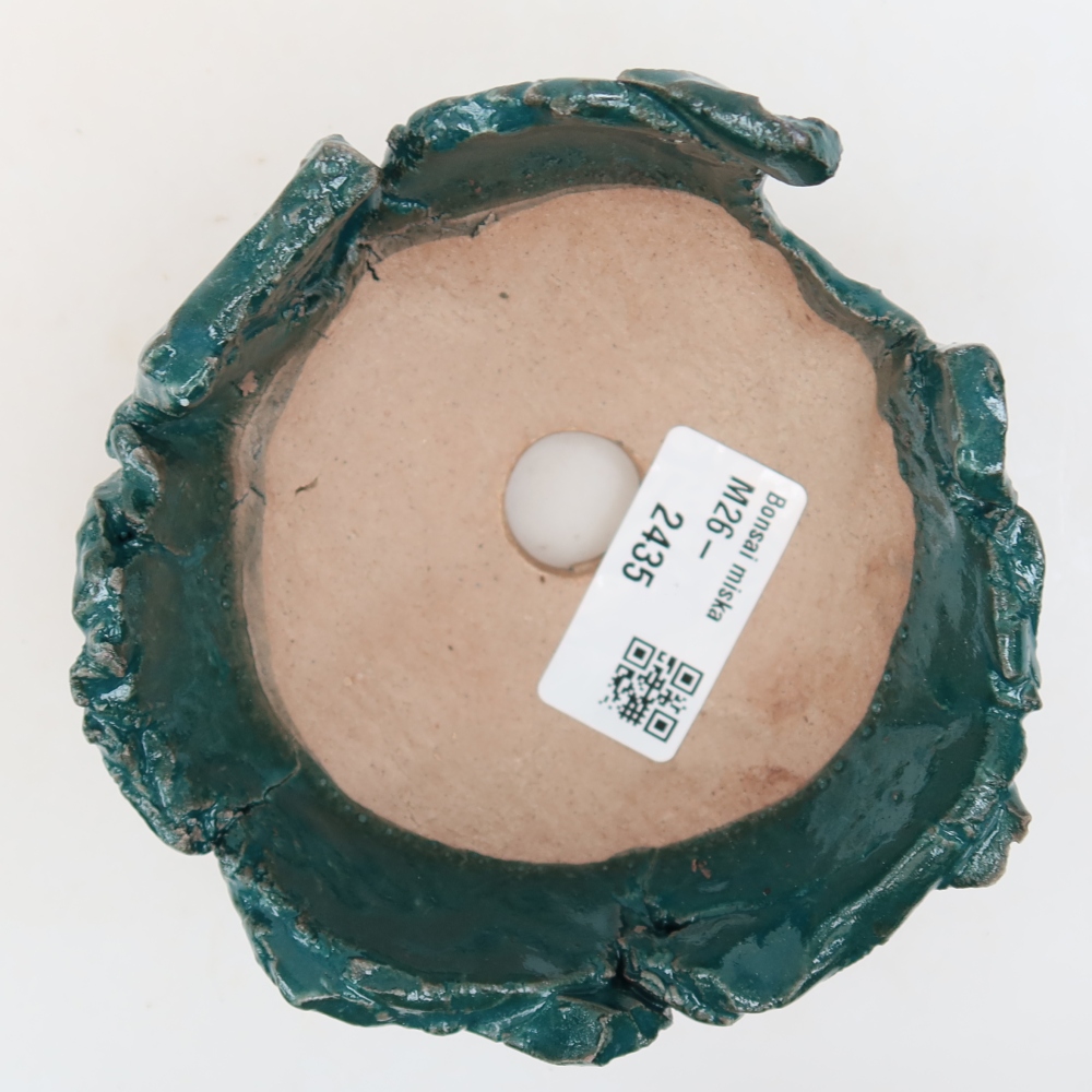 Ceramiczna skorupka  10,5 x 10,5 x 6 cm, kolor zielony