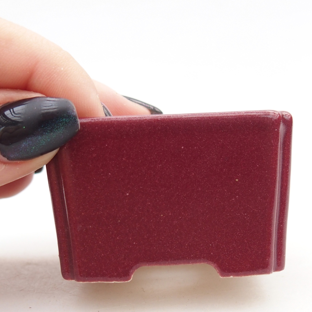 Mini miska do bonsai 5 x 5 x 3 cm, bordowa