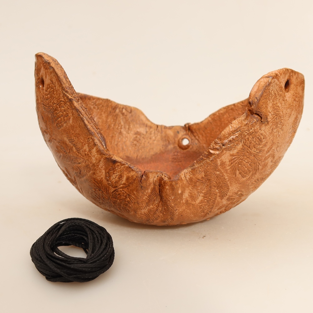 Ceramiczna skorupa do kokedamy 14 x 12 x 9 cm, kolor różowy