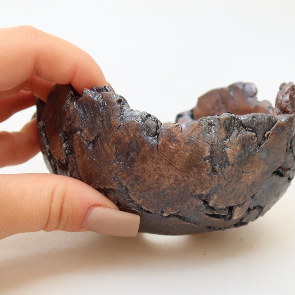 Ceramiczna muszla 11 x 10 x 6,5 cm, kolor brązowy