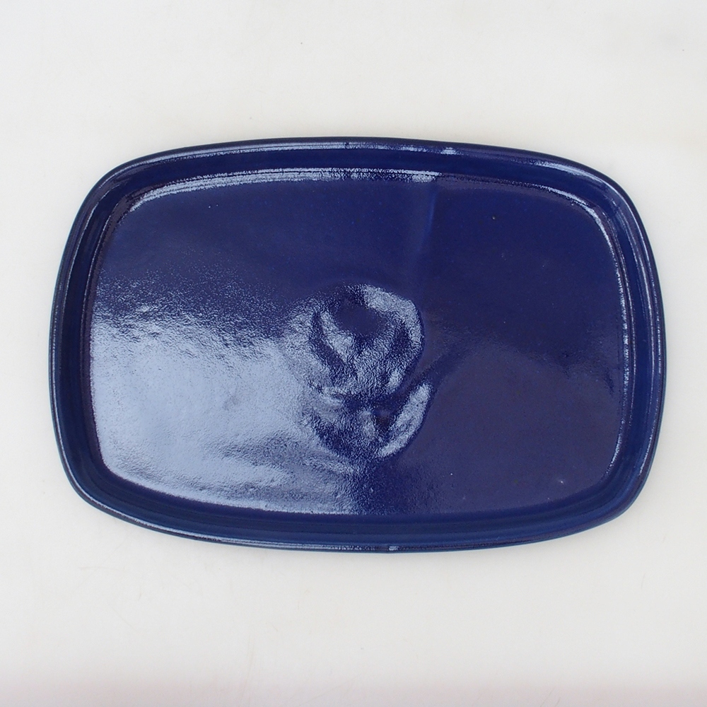 Miska do bonsai + podstawka H07 – 30 x 23 x 7,5 cm. – niebieska